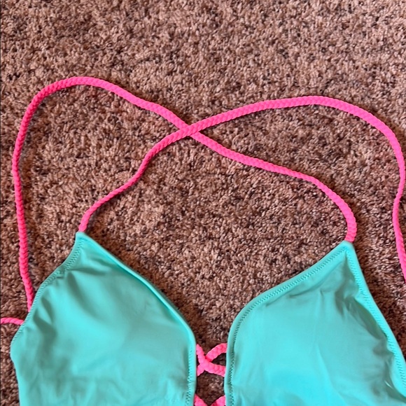 Victoria's Secret Aqua and Pink One Piece Swimsuit - Picture 4 of 5